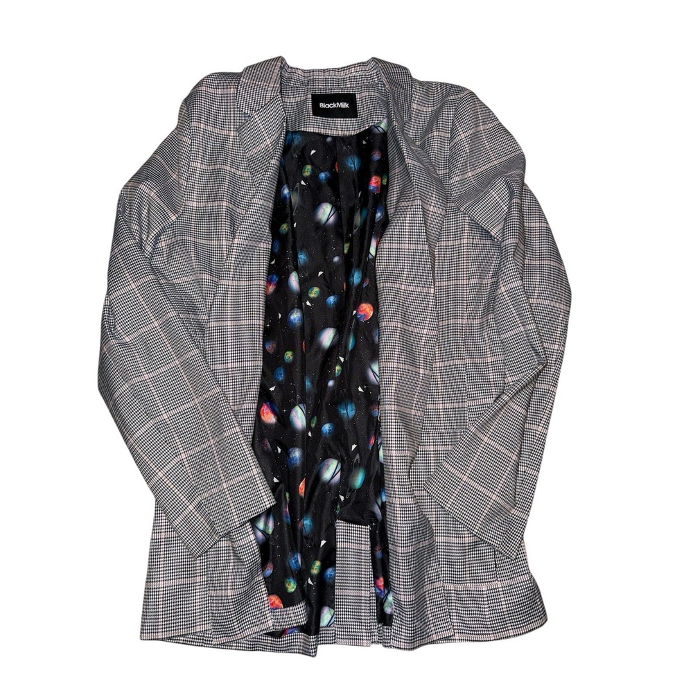 BlackMilk Women's Blazer Sz 18 Australian Earthy Cosmic Lining Houndstooth